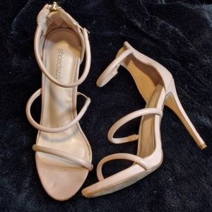 Nude 3 strap sandals